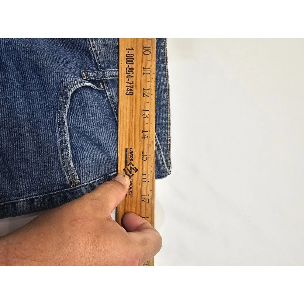 Lee Womens Medium Wash Straight Leg Jeans Side Slit Hem Blue‎ Denim Size 12